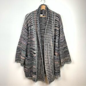 Anthropologie Akemi + Kin Knit Cardigan Alpaca Wool Italy Boho Small Lagenlook